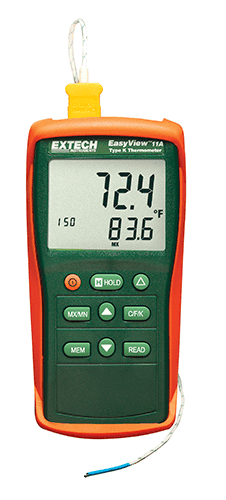 Extech Instruments EA11A Type-K Easy View Single Input Thermometer 