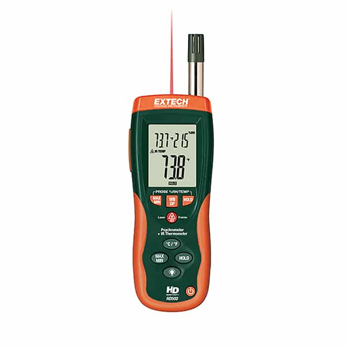 Extech-HD500-Psychrometer-with-InfraRed-Thermometer